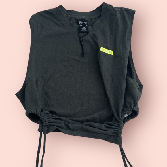 P.E Nation Tops - P.E NATION | Cropped Tank Grey L